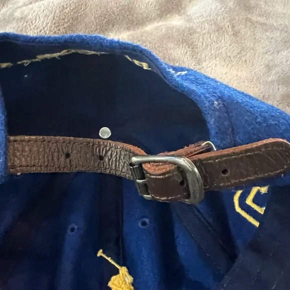 VINTAGE WOOL POLO RALPH LAUREN Blue 57% WOOL 43% VISCOSE BASEBALL CAP. Rare - Picture 3 of 7